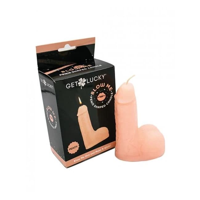 Get Lucky 5" Blow Me Penis Candle - Peach - Image 1