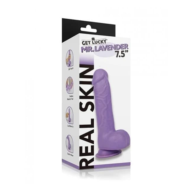 Get Lucky Mr. Lavender 7.5" Dual Layer Dong - Image 1