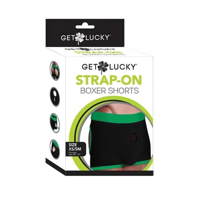 Get Lucky Strap on Boxers - Xs-s Black/green - Image 1