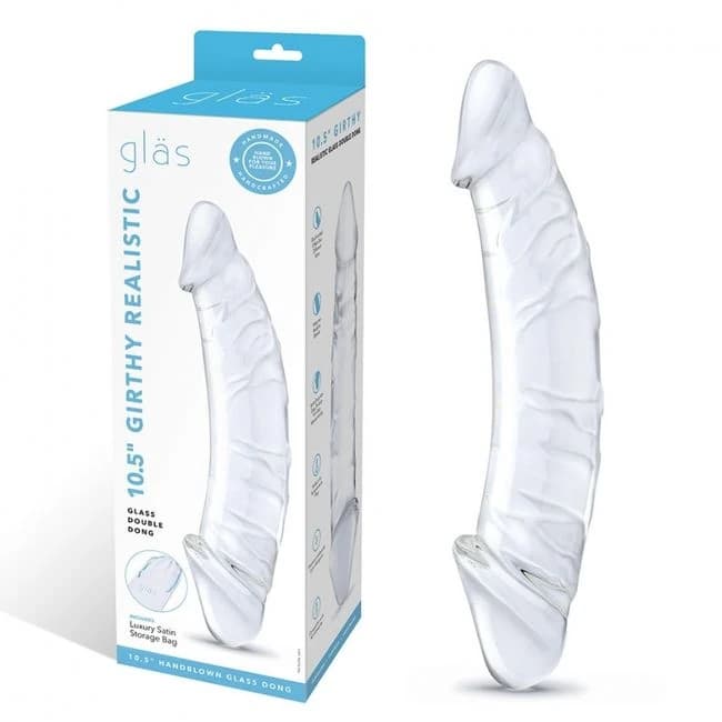 Glas 10.5 Girthy Realistic Glass Double Dong " - Image 1
