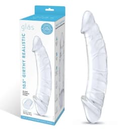 Glas 10.5 Girthy Realistic Glass Double Dong " - Image 1
