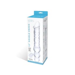 Glas 12in Double Ended Dildo W / Anal Beads - Image 2