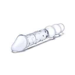 Glas 12in Double Ended Dildo W / Anal Beads - Image 4