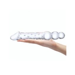 Glas 12in Double Ended Dildo W / Anal Beads - Image 6