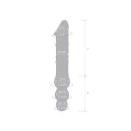 Glas 12in Double Ended Dildo W / Anal Beads - Image 8