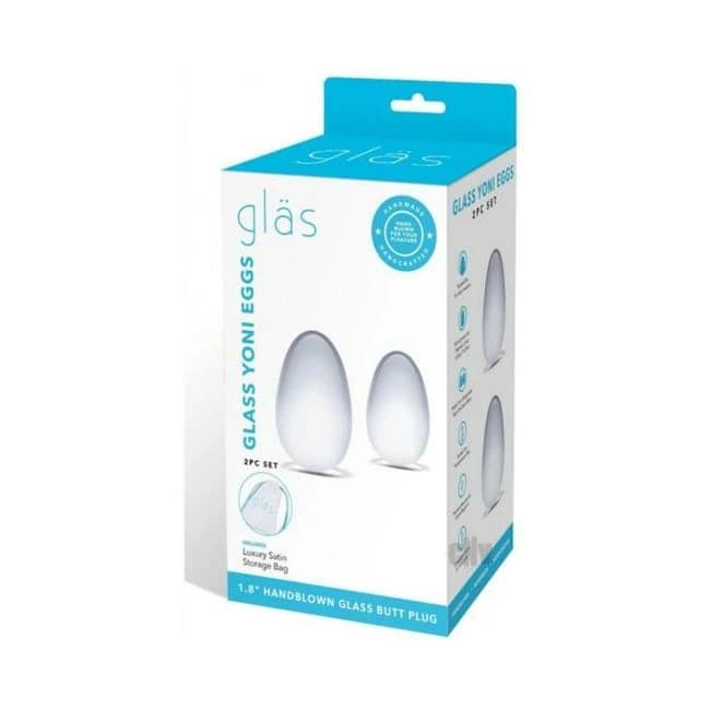 Glas 2-piece Glass Yoni Egg Set - Image 1