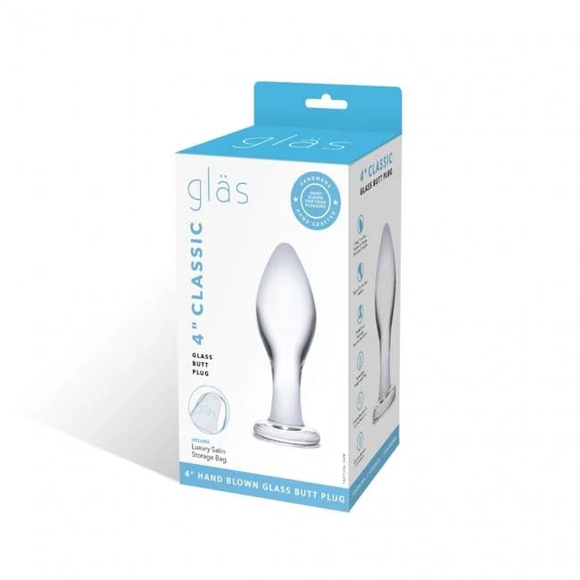 Glas 4 Classic Glass Butt Plug " - Image 1