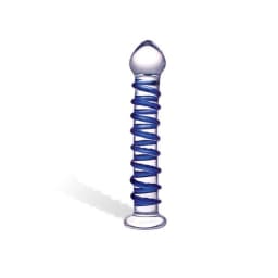 Glas Blue Spiral Glass Dildo - Image 1