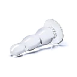 Glass Butt Plug 4 Inches Clear, image 1