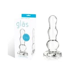Glass Butt Plug 4 Inches Clear, image 2