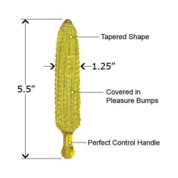 Glass Gem Dildo Jasper Corn, image 2