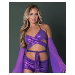 Glimmer Bralette & Shorts Metallic, image 3