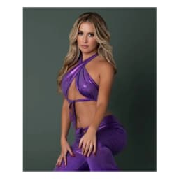Glimmer Halter & Flair Pant Metallic, image 2