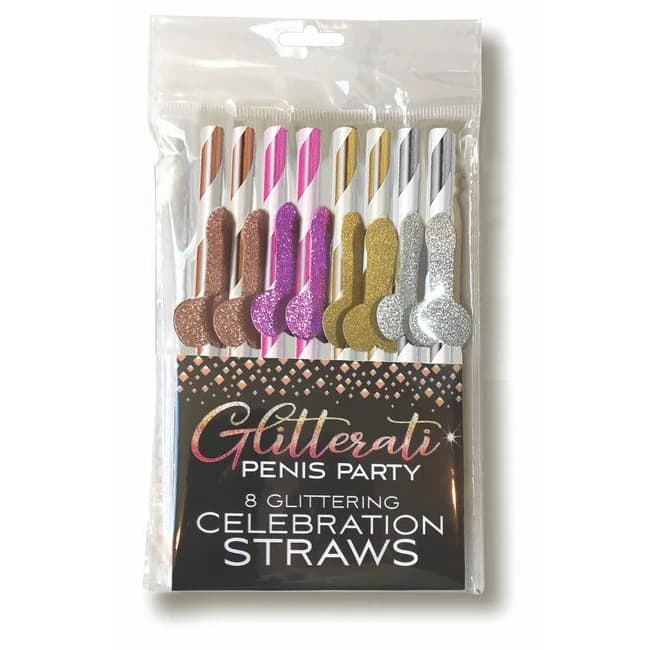 GLITTERATI PENIS COCKTAIL STRAWS  - Image 1
