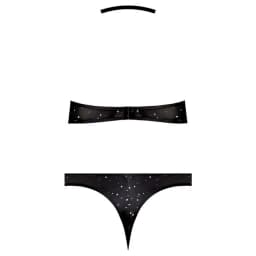 Glitz & Glam Halter Bralette & Panty Black S/M, image 4