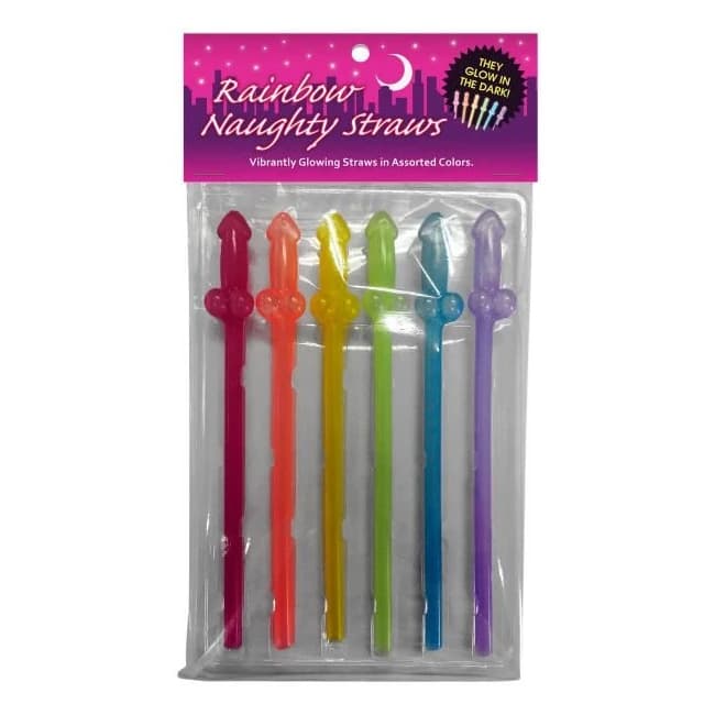 Glow in the Dark Rainbow Straws - Image 1