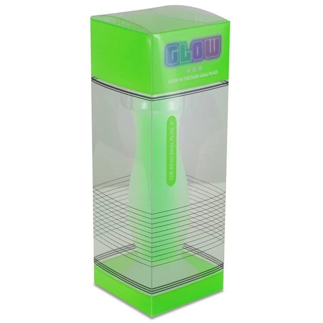 GLOW REVO SILICONE GID BUTT PLUGS 4IN GREEN  - Image 1