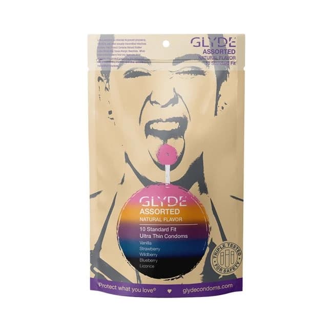 Glyde Ultra Natural Flavor Condom 10pk Asst - Image 1