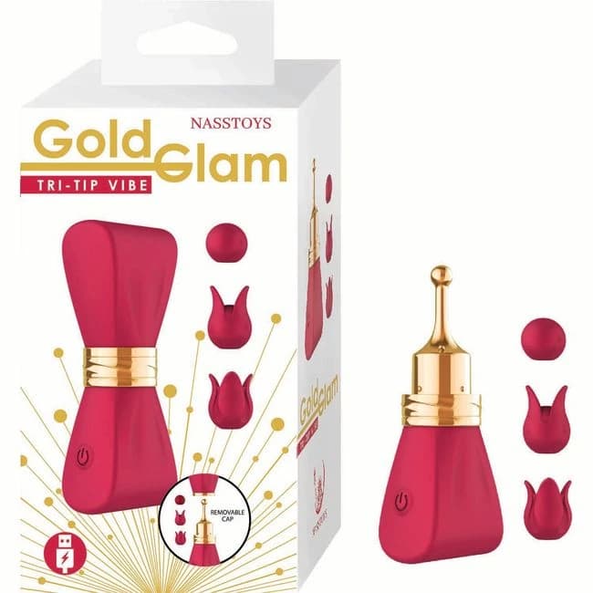 Gold Glam Tri Tip Vibe Red - Image 1
