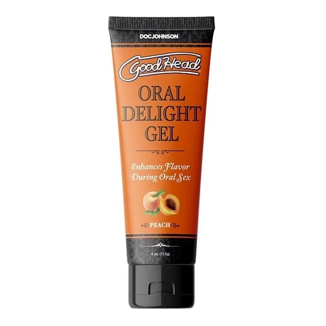 GOODHEAD ORAL DELIGHT GEL 4 OZ PEACH  - Image 1