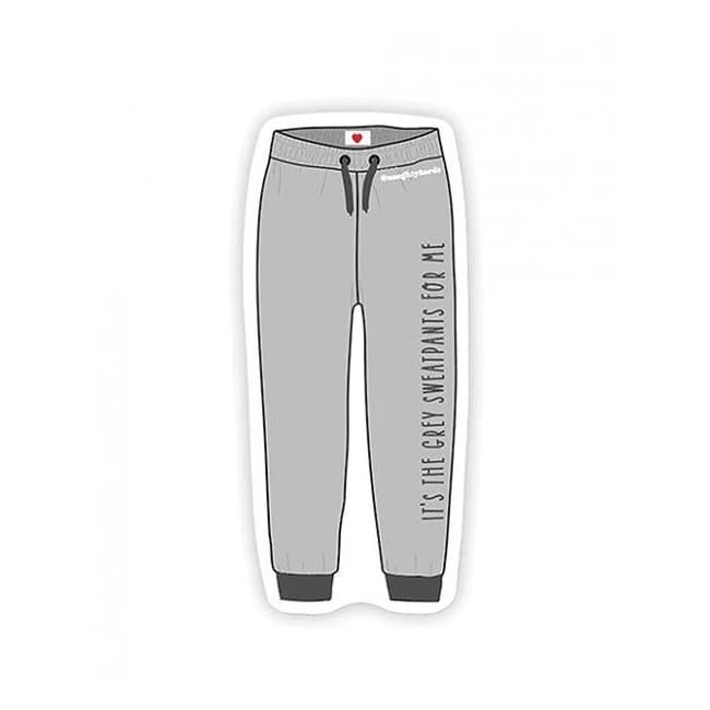 Grey Sweatpants Naughty Sticker - Pack of 3 - Image 1