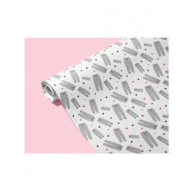 Grey Sweatpants Naughty Wrapping Paper - Image 1