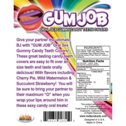 Gum Job Oral Sex Candy Teeth Covers 6 Pack, image 2