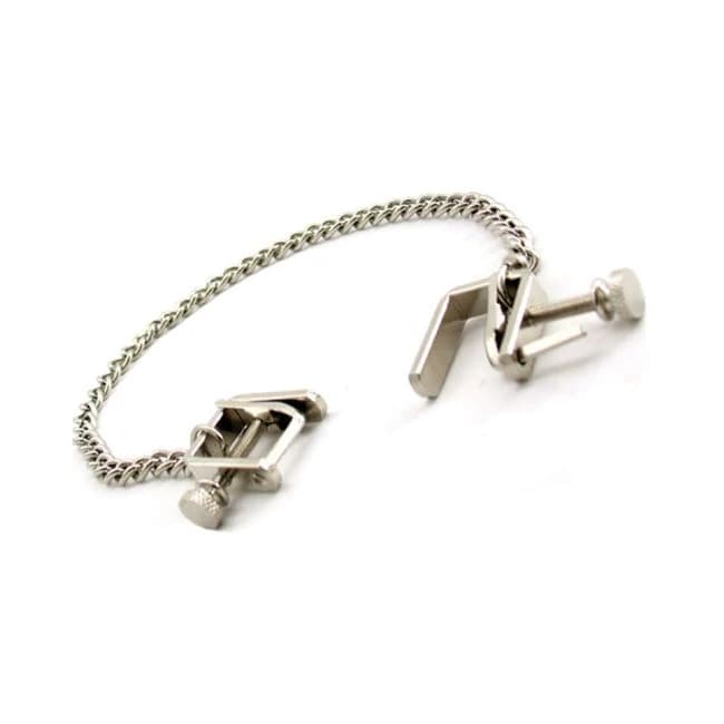 H2h Nipple Clamps Press with Chain Chrome - Image 1