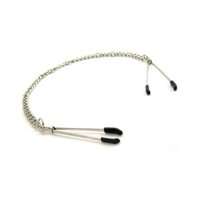 H2h Nipple Clamps Tweezer with Chain (chrome) - Image 1