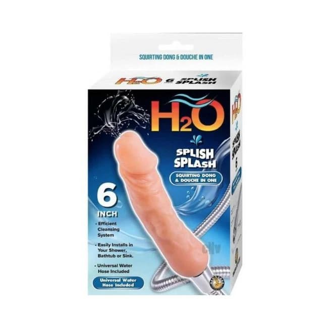 H2o Splish Splash 6 In. Dildo Douche Beige - Image 1
