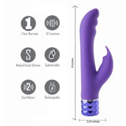 Hailey Silicone Rabbit Purple, image 5