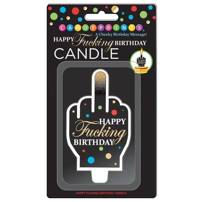 HAPPY F*ING BIRTHDAY CANDLE  - Image 1