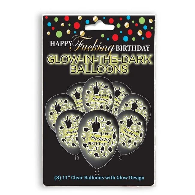 Happy F'ing Birthday Glow Balloons - Image 1