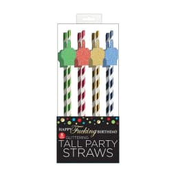 Happy F*ing Birthday Tall Party Straws, image 2