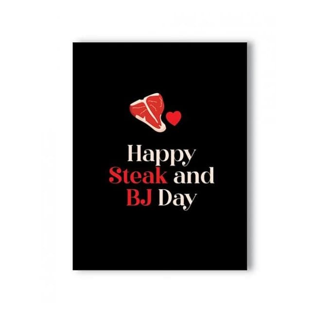 Happy Steak and Bj Day Naughty Greeting Card - Image 1