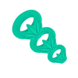 Hazey Silicone Pot Leaf 3 Ring Set, image 1