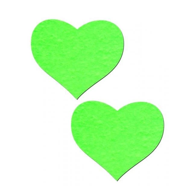 Heart Glow in the Dark Pasties O/s - Image 1