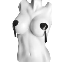 Heart Shaped Pasties with Black Tassels - Image 3