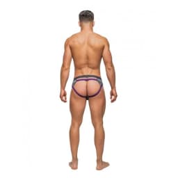 Heather Haze Cutout Jock Strap Gray S/M, image 2