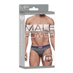 Heather Haze Cutout Jock Strap Gray S/M, image 3