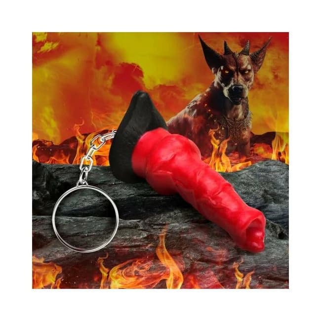 Hell Hound Mini Dildo Key Chain - Image 1