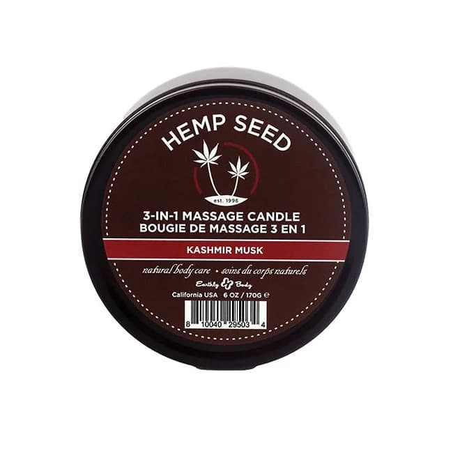 HEMP SEED 3-IN-1 CANDLE KASHMIR MUSK 6OZ  - Image 1