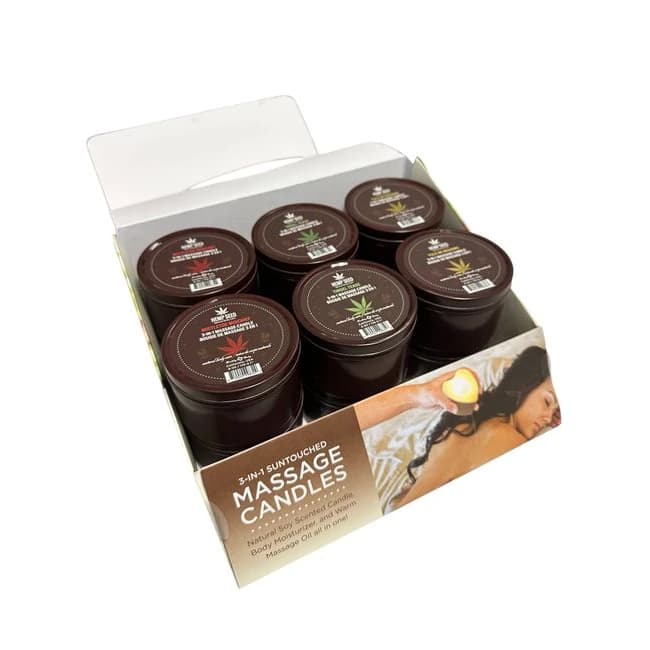 Hemp Seed Holiday Candle Dsp 12pc 6oz - Image 2