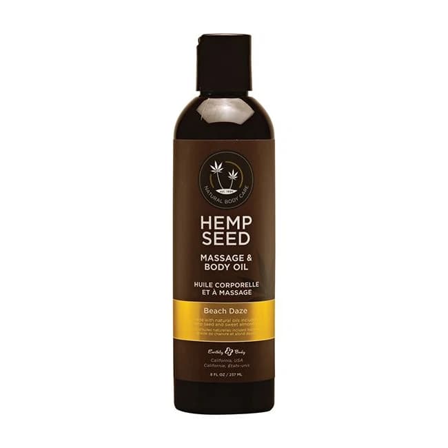HEMP SEED MASSAGE OIL BEACH DAZE 8 OZ  - Image 1
