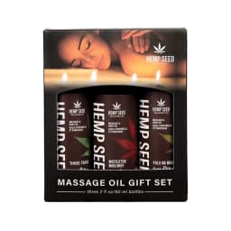 Hemp Seed Massage Oil Trio Gift Set, image 1