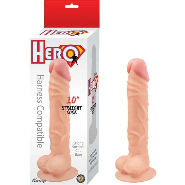 Hero 10in Straight Cock White - Image 1