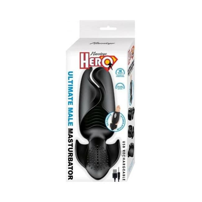 Hero Ultimate Male Masturbator Black - Image 1