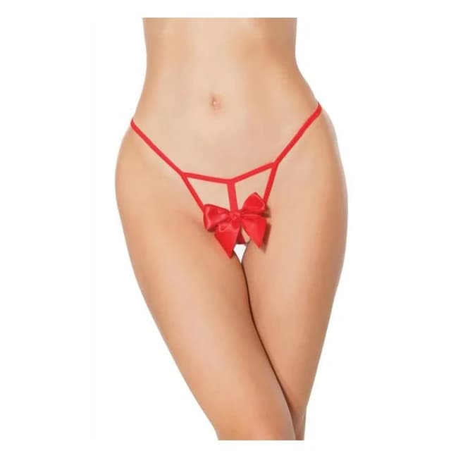 Holiday Bow G-string Red O/s - Image 1