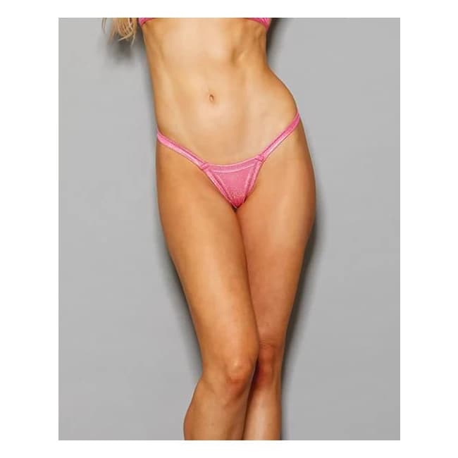 Hologram Black Light Basic Thong Pink O/s - Image 1