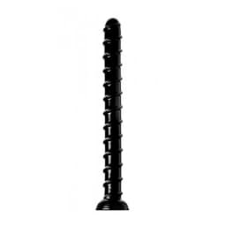 Hosed 18 Inches Swirl Anal Snake Black, image 2